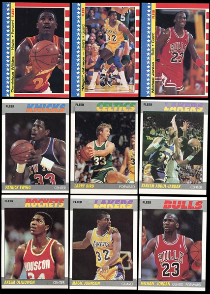 1987 Fleer Basketball Complete Set with Sticker Set