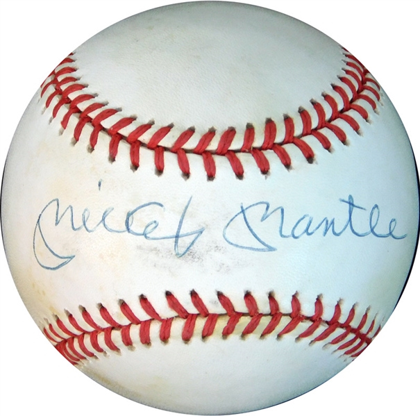 Mickey Mantle Single-Signed OAL (Brown) Ball UDA