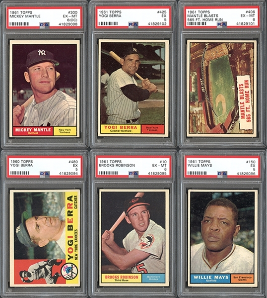 1960-61 Topps Group of (14) All PSA Graded with Stars & Hall of Famers