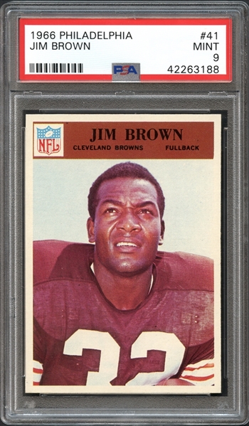 1966 Philadelphia #41 Jim Brown PSA 9 MINT