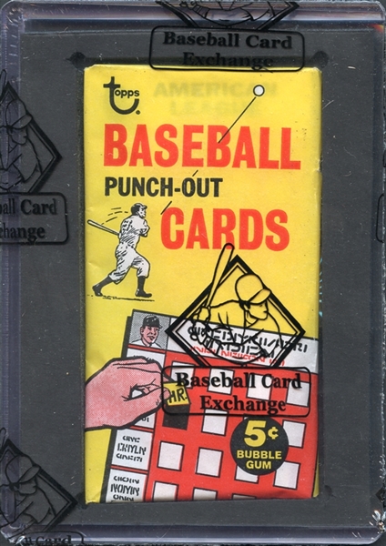 Extremely Rare 1967 Topps Punch Out Unopened Wax Pack