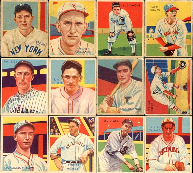 1934-36 Diamond Stars Group of 34 Cards With Hall of Famers