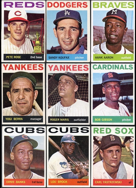 1964 Topps Baseball Partial Set (479/587) With Extras