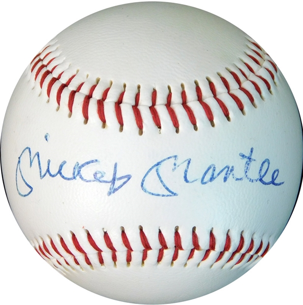 Mickey Mantle Single-Signed Baseball PSA/DNA 9 MINT