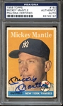 1958 Topps #150 Mickey Mantle Autographed PSA/DNA AUTHENTIC