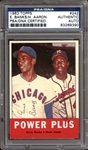 1963 Topps #242 Hank Aaron / Ernie Banks Autographed PSA/DNA AUTHENTIC
