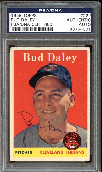 1958 Topps #222 Bud Daley Autographed PSA/DNA AUTHENTIC