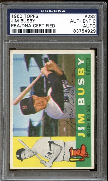 1960 Topps #232 Jim Busby Autographed PSA/DNA AUTHENTIC