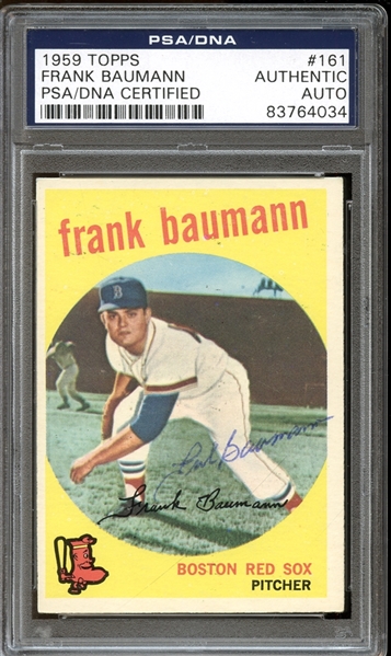 1959 Topps #161 Frank Baumann Autographed PSA/DNA AUTHENTIC