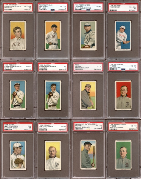 Exceptional 1909-11 T206 Complete Set Completely PSA Graded #9 on PSA Set Registry With 4.43 GPA