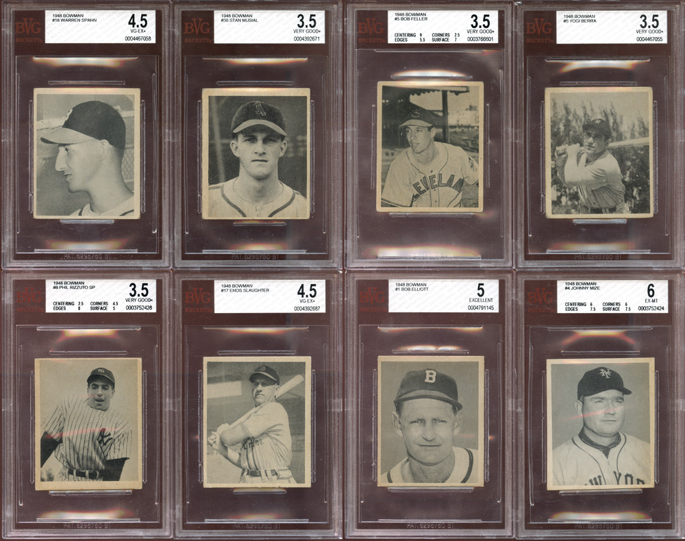 Lot Detail - 1948 Bowman Baseball Complete Set Nearly Completely Graded