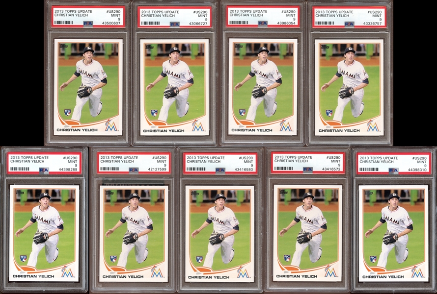2013 Topps Update #US290 Christian Yelich Group of (9) All PSA 9 MINT