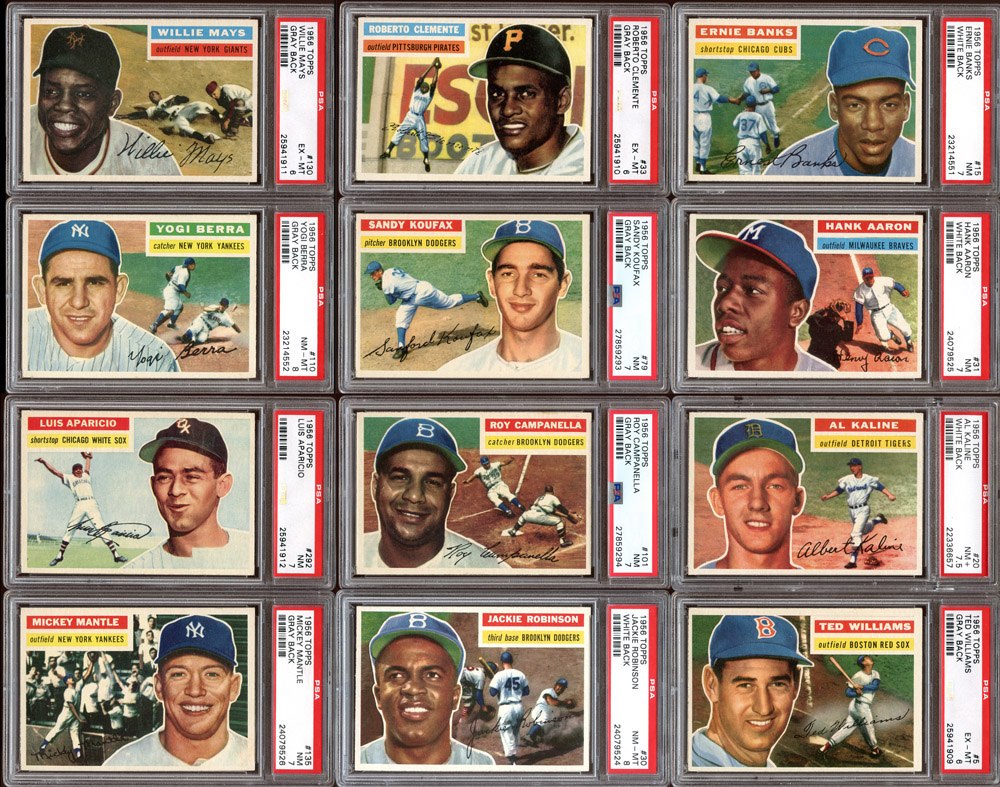 Lot Detail - 1956 Topps Baseball Complete Set with Many PSA/SGC Graded