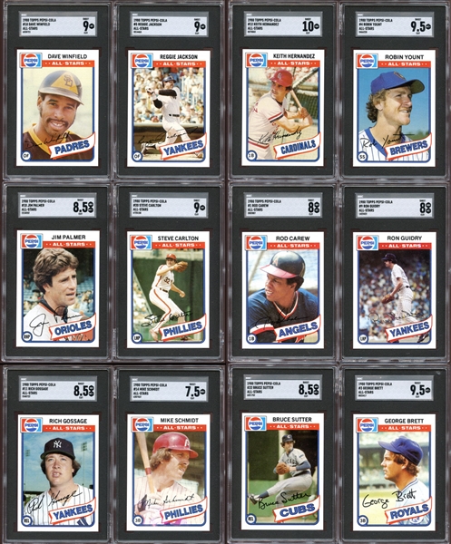 Exceptionally Rare 1980 Topps Pepsi-Cola Complete Set All SGC Graded