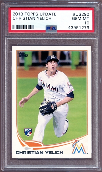 2013 Topps Update #US290 Christian Yelich Group of (2) Both PSA 10 GEM MINT