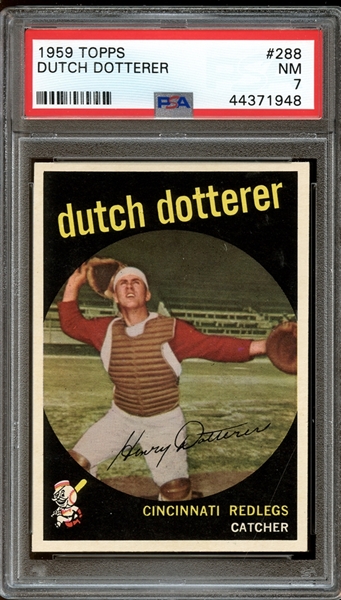 1959 Topps #288 Dutch Dotterer PSA 7 NM