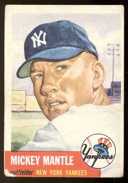 1953 Topps #82 Mickey Mantle
