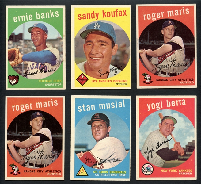 1959 Topps Group of (40) with Stars and HOFers