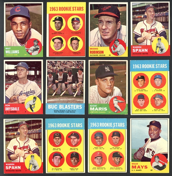 1963 Topps Group of (68) with Stars and HOFers