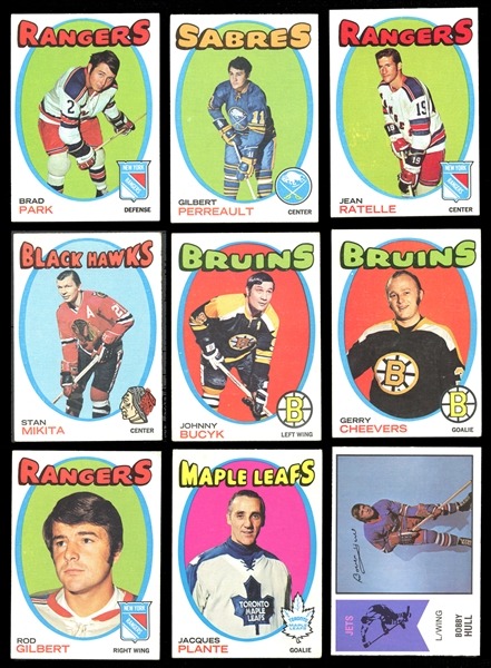 1971 Topps and 1974 O-Pee-Chee Hockey Group of (23) with Stars and HOFers
