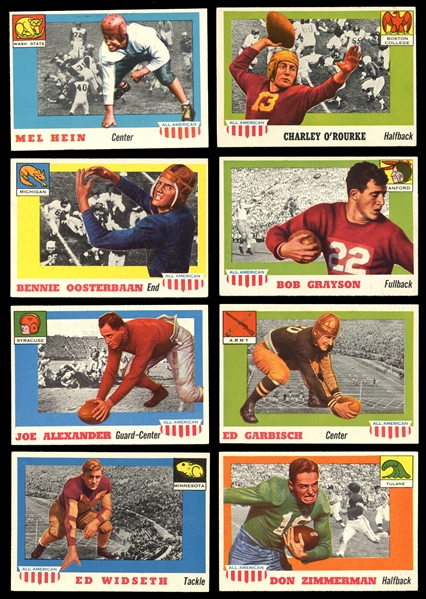 1955 Topps All American Football High-Grade Group of (56) 