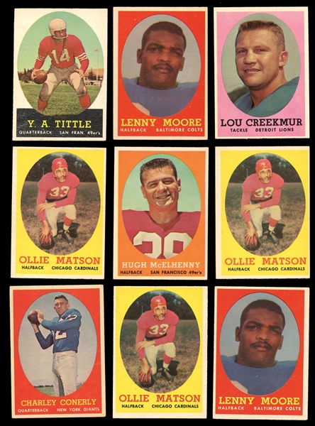 1958 Topps Football Group of (52) with Stars and HOFers