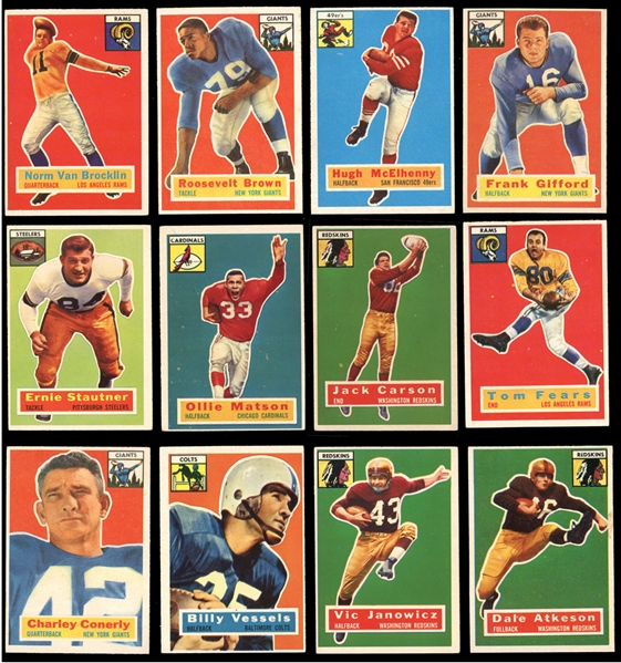 1956 Topps Football Group of (44) with Stars and HOFers