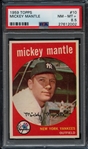 1959 Topps #10 Mickey Mantle PSA 8.5 NM-MT+