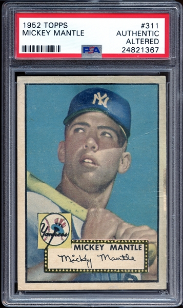 1952 Topps #311 Mickey Mantle PSA AUTHENTIC