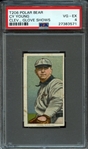 1909-11 T206 POLAR BEAR CY YOUNG, CLE. GLOVE SHOWS PSA 4 VG/EX
