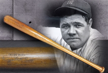 1929-30 George "Babe" Ruth Professional Model H&B Louisville Slugger Game-Used Bat PSA/DNA GU 9 with Provenance Indicating It Was Used for 3 Home Runs