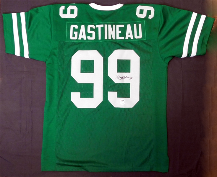 Mark Gastineau Signed New York Jets Jersey PSA/DNA and JSA