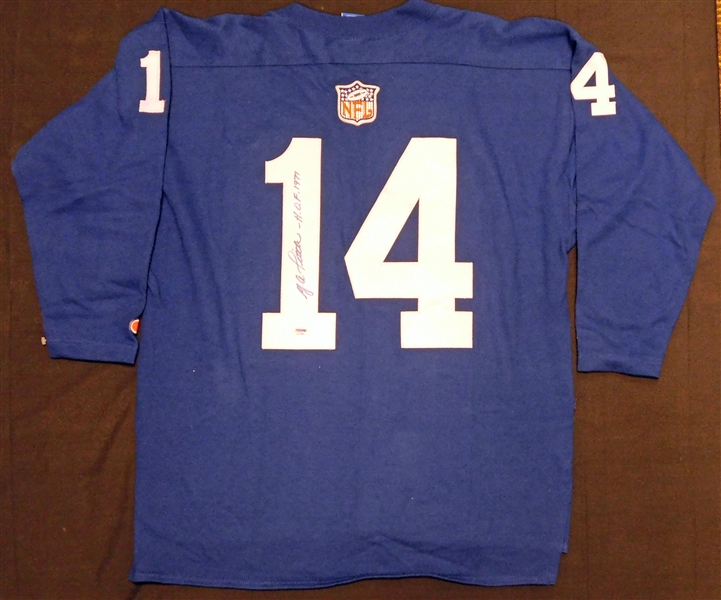 Y.A. Tittle Signed New York Giants Replica Throwback Jersey PSA/DNA
