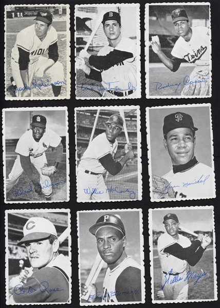 1969 Topps Deckle Edge Baseball Group of Over (435) Insert Cards Containing (7) Complete Sets Plus Many Extras