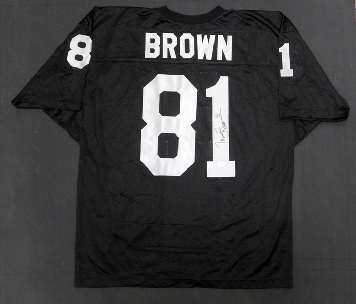 Tim Brown Signed Oakland Raiders Jersey PSA/DNA