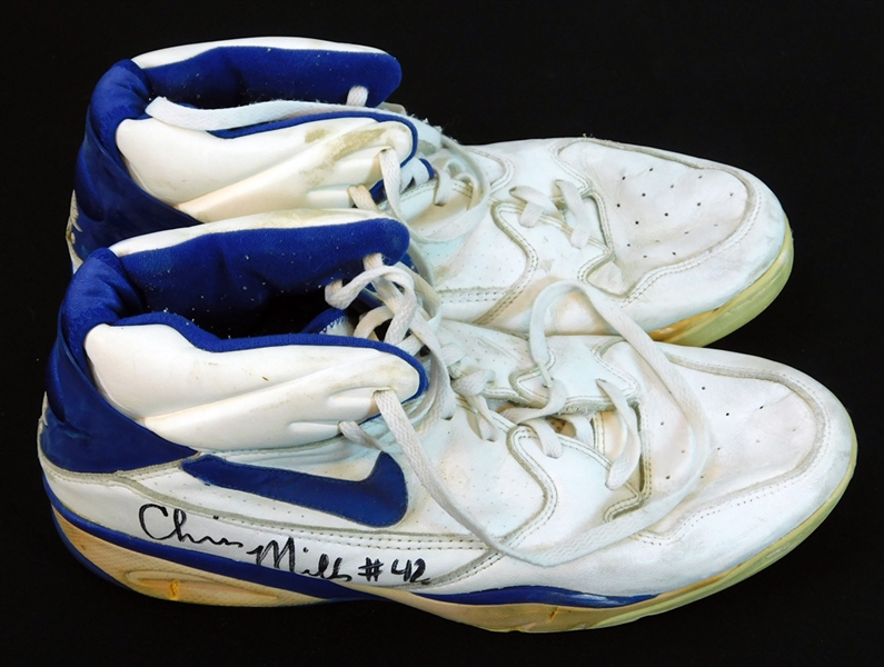 Chris Mills New York Knicks Game-Used and Signed Shoes JSA