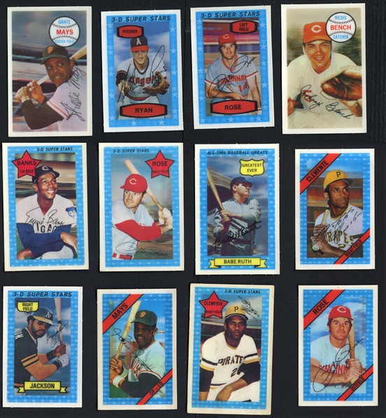 1970-1979 Kelloggs Baseball Complete & Partial Set Group of (13) Sets Plus Over (100) Extras