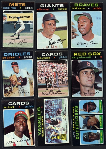 1971 Topps Baseball Near Complete Set (724/752)