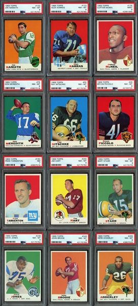 1969 Topps Football Partial Set (178/263) with PSA Graded & Extras