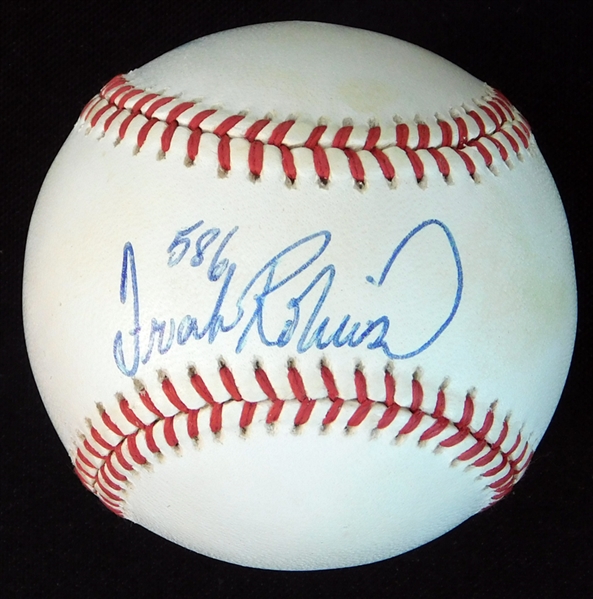 Frank Robinson Single-Signed OAL (Brown) Ball 