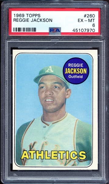 1969 Topps #260 Reggie Jackson PSA 6 EX/MT