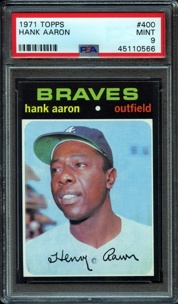 1971 Topps #400 Hank Aaron PSA 9 MINT