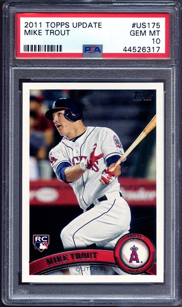 2011 Topps Update #US175 Mike Trout PSA 10 GEM MINT
