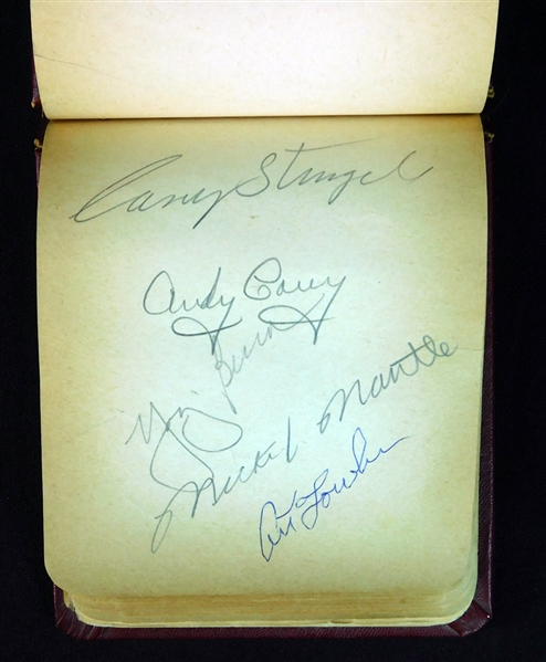 1951-1955 Baseball and Football Autograph Book with Over (300) Signatures Featuring Mantle, T. Williams and Agganis JSA