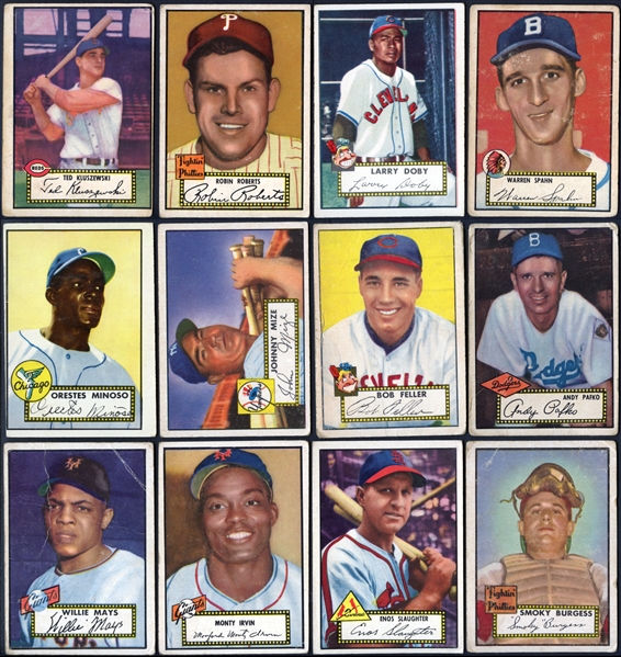 1952 Topps Partial Set 192/407 Includes Mays & Extras