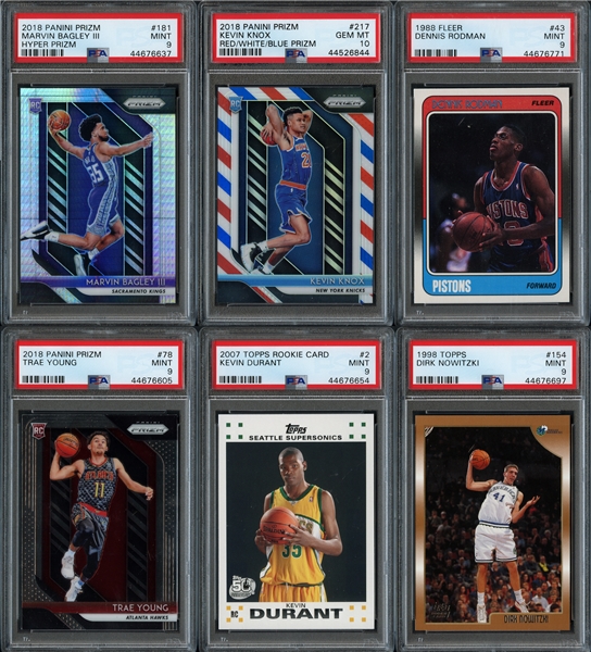 1988-2018 Basketball Rookie Card Group of (22) All PSA Graded