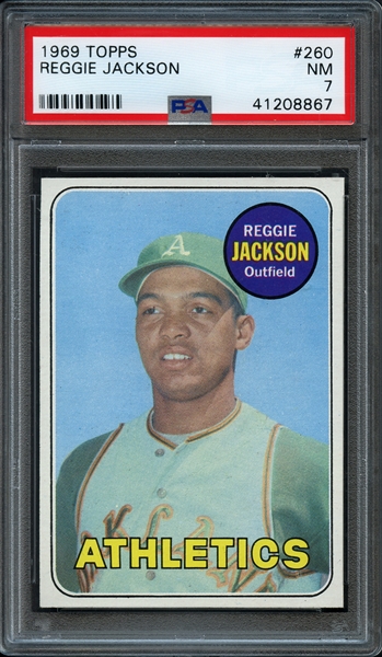 1969 Topps #260 Reggie Jackson PSA 7 NM