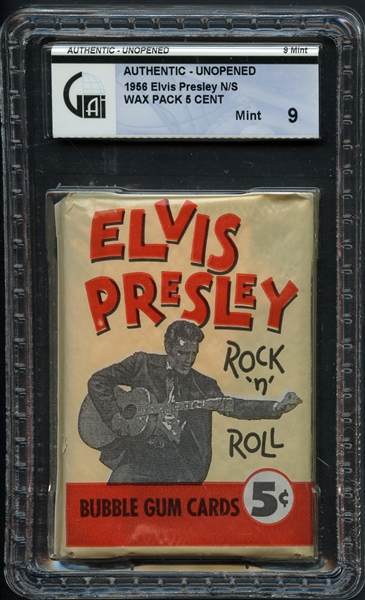1956 Elvis Presley N/S Wax Pack 5 Cent GAI 9 MINT