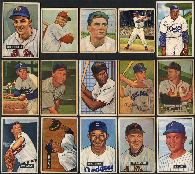 1950-52 Bowman Shoebox Collection of over (300) Cards w/ Many Rookies & HOFers