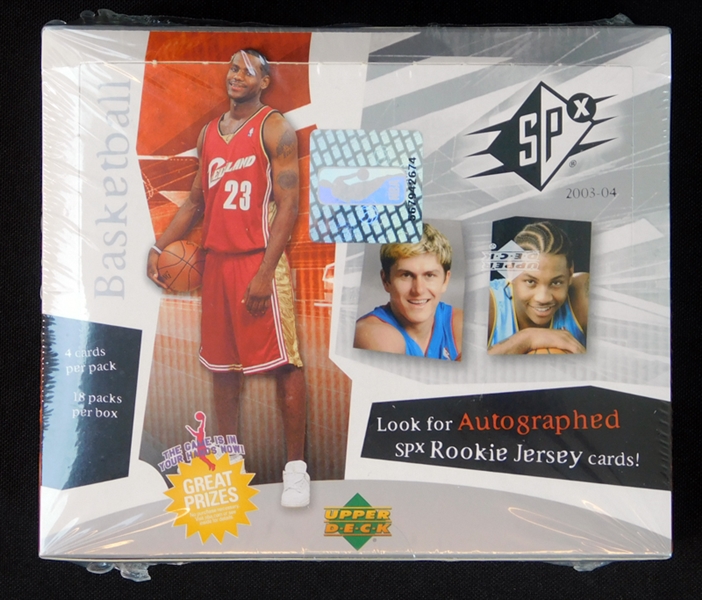 2003 Upper Deck SPx Basketball Unopened Wax Box
